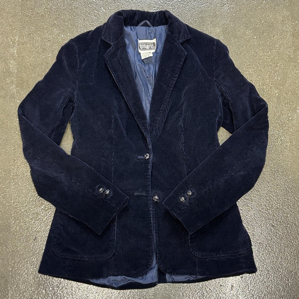 Tokens Blazer Womens Size 9‎ Blue Corduroy Jacket Made In Japan Vintage